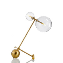 Moderne Goldmetall-Schreibtischlampe führte Glastischlampe für Wohnzimmer